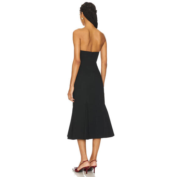 LPA Revolve Bianca midi strapless black dress Bustier top XS NWT $268msrp - Picture 3 of 13